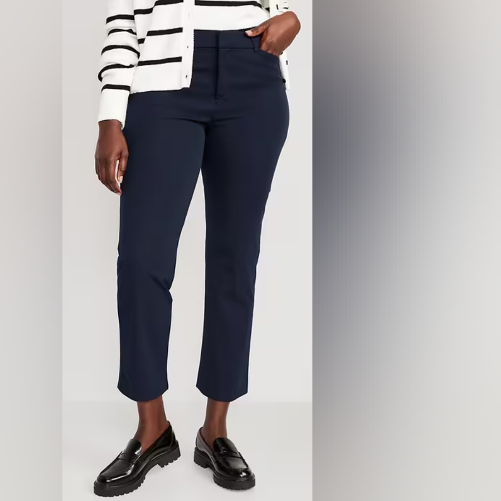 SALE NWT Old Navy High-Waisted Pixie Straight Pants - Picture 5 of 8